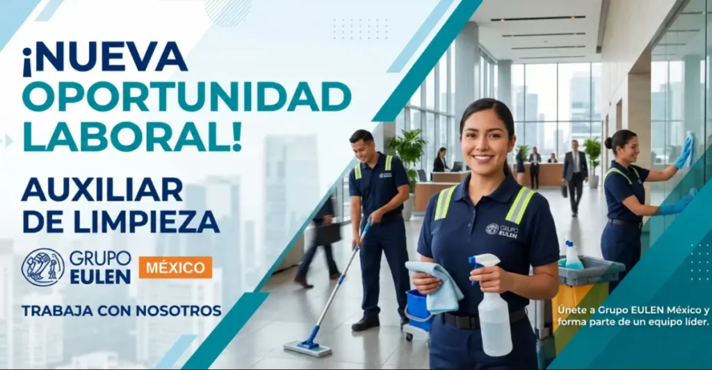 Auxiliar de limpieza en grupo eulen