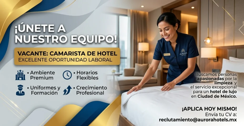 Camarista para hotel