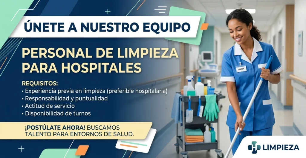 Personal de limpieza para hospitales